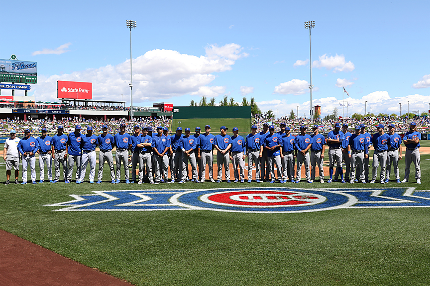 We honored Cubs Class A-Advanced two-time defending league champion Myrtle Beach before yesterday's game 