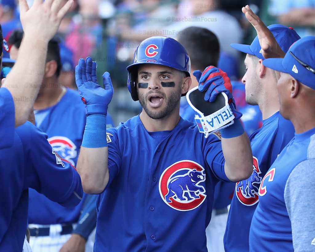 Tommy La Stella with a hit and maybe a prank?