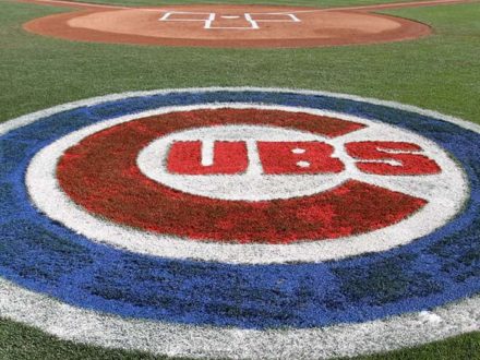 Cubs logo on Field